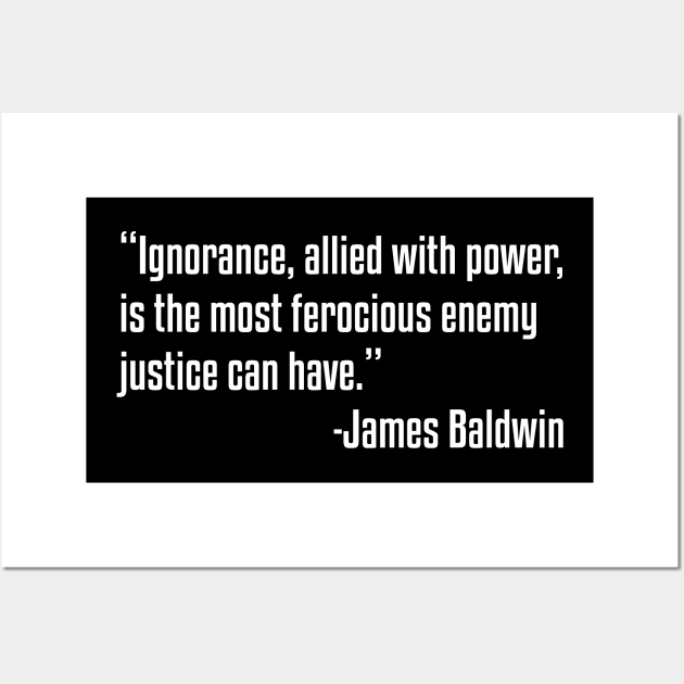 Enemy of Justice Quote | James Baldwin | African American Wall Art by UrbanLifeApparel